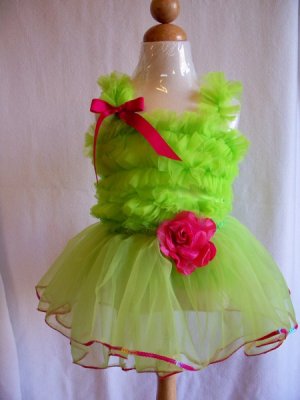 Lime Green & Hot Pink Tutu Dress (4)