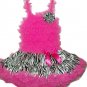 Hot Pink & Zebra Full Ruffle Pettidress (xsmall)