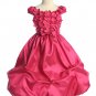 Fuschia Taffeta Flower Bubble Dress (6)