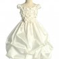 Ivory Taffeta Flower Bubble Dress (6)