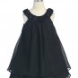 Black Multi-Layer Chiffon Dress with Roses (6)
