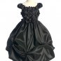 Black Taffeta Flower Bubble Dress (12)