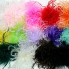 Dark Teal Curly Ostrich Puff Clip