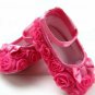 Hot Pink Rosette Baby Shoe (4)