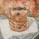 SIGNED GICLEE FINE ART PRINT COPPER KETTLE STILL LIFE IMPRESSIONIST FREE WORLDWIDE SHIPPING