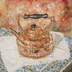 SIGNED GICLEE FINE ART PRINT COPPER KETTLE STILL LIFE IMPRESSIONIST FREE WORLDWIDE SHIPPING