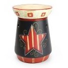 Primitive Red Star Design Tart Warmer