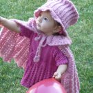 Hand Knit Girls Cape/Sweatercoat