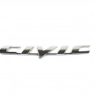 Honda Civic emblem logo decal sign badge 3D waterproof sticker Chrome (Silver) New