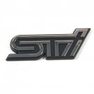 SUBARU STI Emblem decal badge logo sign waterproof sticker Black and Chrome