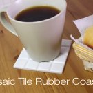 Mosaic Tile Rubber Coaster (White)