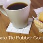Mosaic Tile Rubber Coaster (White)