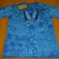 NEW WT COSTA RICA  ZID HOVENGA  BUTTERFLY BLUE TIE DYED T-SHIRT WOMANS S
