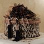 Oval Victorian Keepsake / Hat Box in Leopard Print
