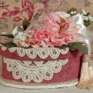 Victorian Keepsake / Trinket / Hat Box - Medium Oval - Vintage Style - Hand Decorated