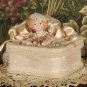 Victorian Keepsake / Trinket / Hat Box - Med Square- Vintage Style - Hand Decorated