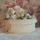 Small Victorian Round Keepsake / Trinket Box - Vintage Style - Handmade