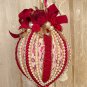 Deep Red VICTORIAN CHRISTMAS Ornament - Vintage Style - Handmade #3