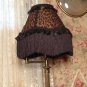 Hand Decorated Victorian Lampshade - SHADE ONLY - LEOPARD Vintage Style- #30