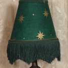 Hand Decorated Victorian Lampshade - SHADE ONLY - GREEN - Vintage Style- #36