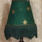 Hand Decorated Victorian Lampshade - SHADE ONLY - GREEN - Vintage Style- #36