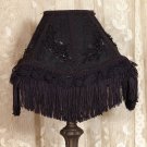 Victorian Lampshade - BLACK - SHADE ONLY - Vintage Style - Hand Decorated #37
