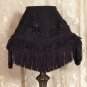 Victorian Lampshade - BLACK - SHADE ONLY - Vintage Style - Hand Decorated #37