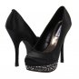 steve madden black crystal heels