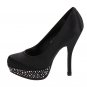 steve madden black crystal heels