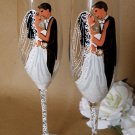 Hand painted Wedding Toasting Flutes Set of 2 Personalized