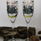 Set of 2 Personalized Champagne glasses Tatty Taddy Swings