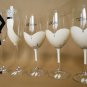 Bridal shower party glasses Wine glasses and champagne flutes suit and dresses