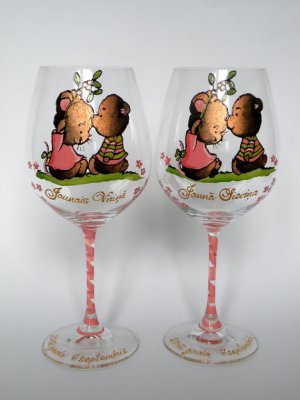 Personalized wedding or anniversary gift Sweet Mouse and Bear