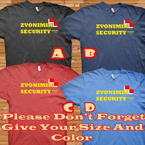 Sale Zvonimir Security Crocop T Shirt Size S M L Xl Xxl One Sides 4 Color