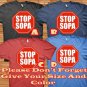 SALE STOP SOPA AND PIPA T Shirt Size :  S, M, L, XL, XXL ONE SIDES 4 COLOR