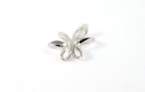 CHILDREN's Sterling Silver Pendant CZ Butterfly