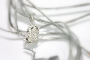 Sterling Silver CZ Pendant Heart