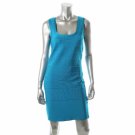 Calvin Klein Classic Sheath Dress Caribbean Blue Size Medium