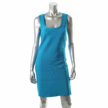 Calvin Klein Classic Sheath Dress Caribbean Blue Size Medium