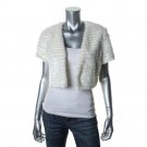 Jessica Simpson Faux Fur Jacket Shrug Ivory/White Size L