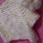 Jessica Simpson Faux Fur Jacket Shrug Ivory/White Size L