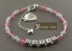 Baptism~First Communion~Confirmation Personalized Name Crystal Bracelet