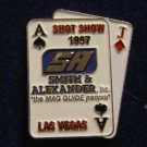 Vintage 1997 Shot Show Las Vegas SA Smith & Alexander Hat Lapel Tie Tack Tac Badge Gun Pin