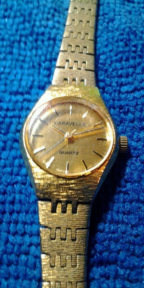 caravelle gold watch