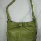 Womens Olive Green Handbag Purse Braided Strap Size Medium