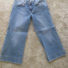 Womens Blue Denim Jean Capri Pants Excellent Used Condition Size MEDIUM