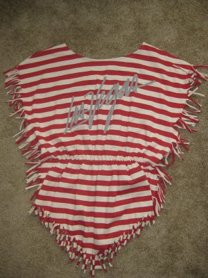 THE ACTIVE EDGE Womens Short Sleeve Ocassion Red White LAS VEGAS One Size