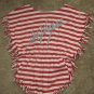 THE ACTIVE EDGE Womens Short Sleeve Ocassion Red White LAS VEGAS One Size
