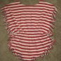 THE ACTIVE EDGE Womens Short Sleeve Ocassion Red White LAS VEGAS One Size