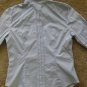 ST JOHN'S BAY Women's Light Blue Long Sleeve Button Down Dress Career Top MED